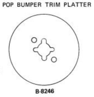 Pop bumper acetate shield 3-1/2 inch diameter