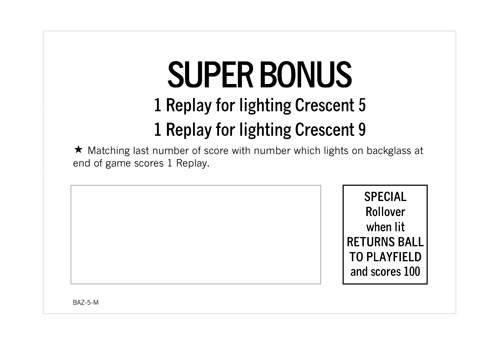 BAZAAR (Bally) Score Cards (16)