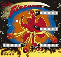 FIREBALL (Bally 1972) Backglass