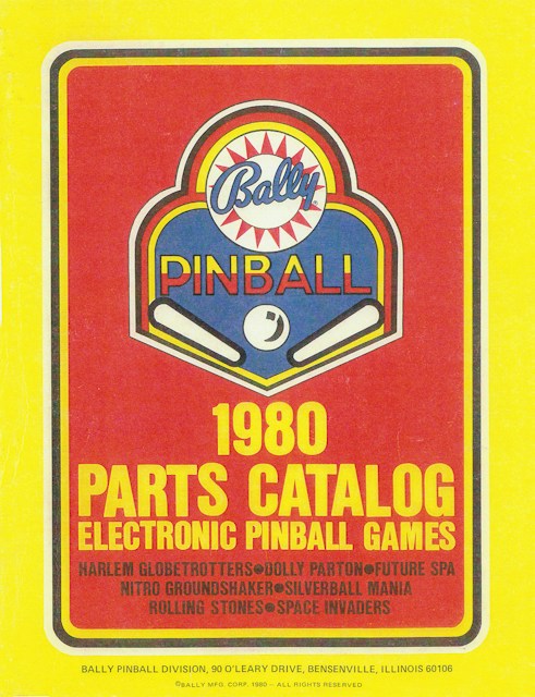 Bally 1980 Parts Catalog