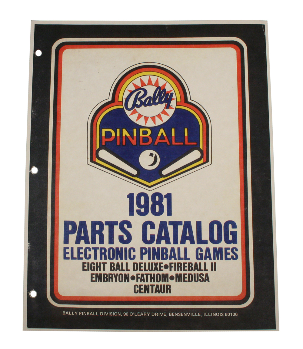 Bally 1981 Parts Catalog