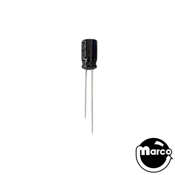 Capacitor 100 uf 25 v radial 125-5015-00