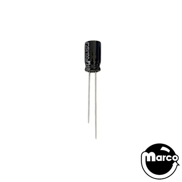 Capacitor 100 uf 25 v radial 125-5015-00