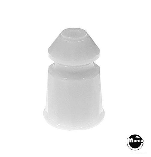 Post - faceted 1 inch white plastic