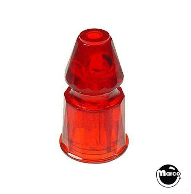 Post - faceted 1-3/16 inch red transparent