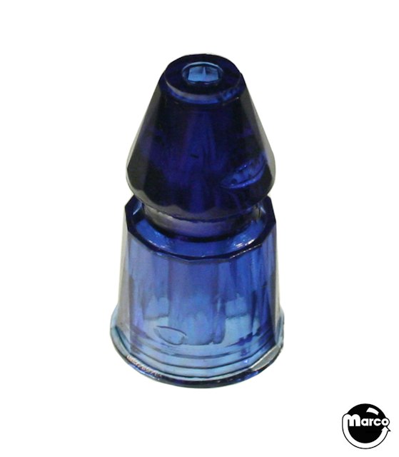 Post - faceted 1-3/16 inch blue trans