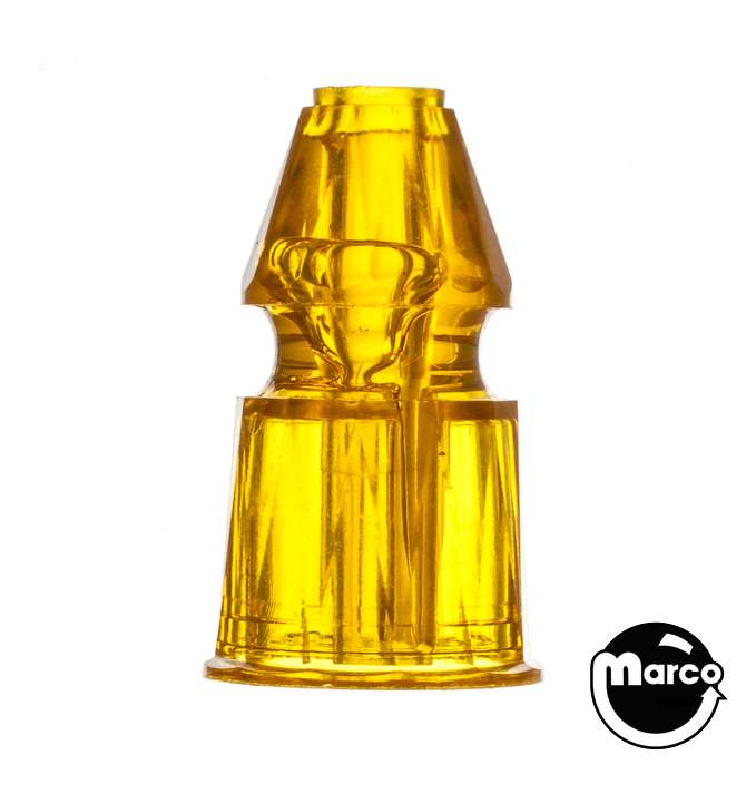 Post - faceted 1-3/16 inch yellow trans
