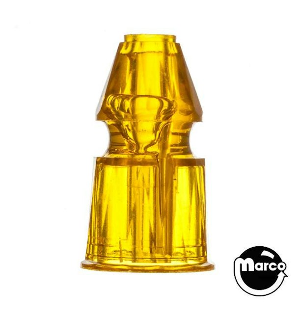 Post - faceted 1-3/16 inch yellow trans