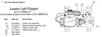 Williams Flipper Assembly LEFT