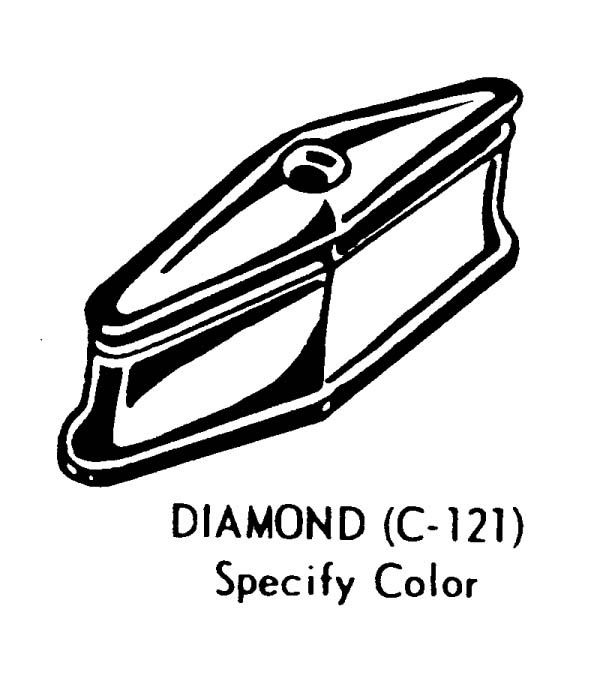 Diamond playfield post white