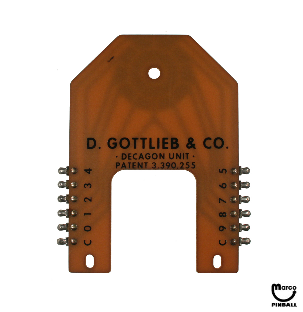 Decagon contact PCB Gottlieb C-12492