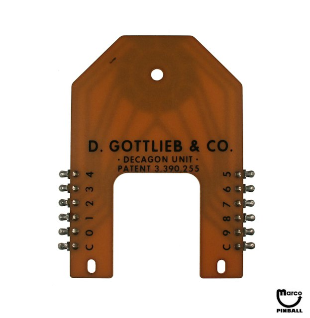 Decagon contact PCB Gottlieb C-12492