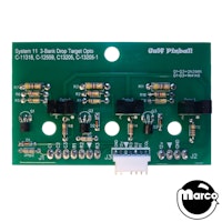 Opto board drop target 3 bank