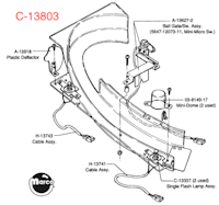 RADICAL (Bally) Ramp left assembly