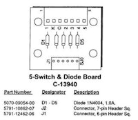 Board - 5 sw & diode assy