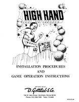 HIGH HAND (Gottlieb) Manual & Schematic