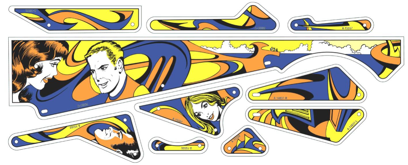 SOLAR CITY (Gottlieb) Plastic set PP1669