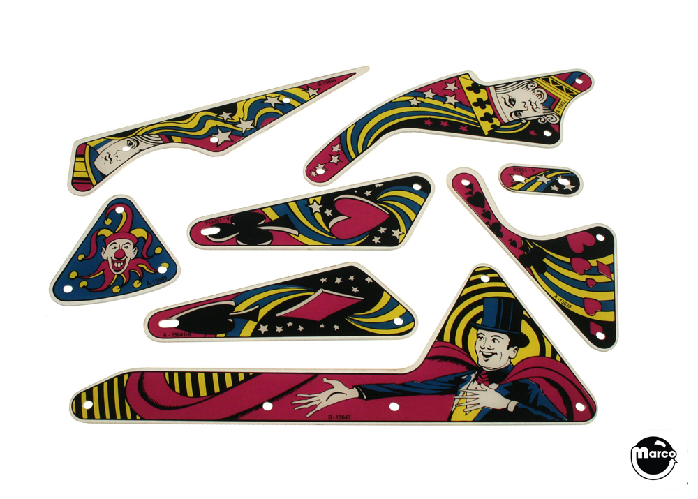 ROYAL FLUSH/CARD WHIZ (Gottlieb) Plastic set