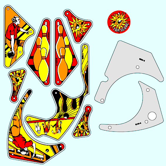 C-16177 - 300 (Gottlieb) Plastic set - Marco Specialties Pinball Parts