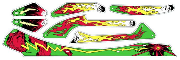 FIRE QUEEN (Gottlieb) Plastic set PP1247