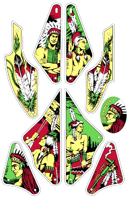 GOLDEN ARROW (Gottlieb) Plastic set PP1322