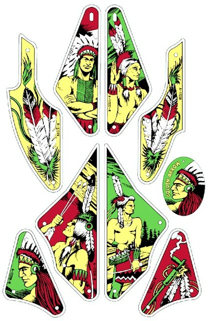 GOLDEN ARROW (Gottlieb) Plastic set PP1322