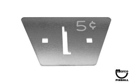 Coin entry plate Gottlieb EM USA 5¢