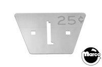 Coin entry plate - Gottlieb&reg; EM USA 25&cent;