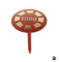 Mushroom bumper target 1-3/8 inch red "1000" gold