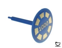 Mushroom bumper target 1-3/8 inch blue "1000" gold