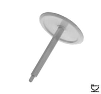 Mushroom bumper 1-3/8" target - White