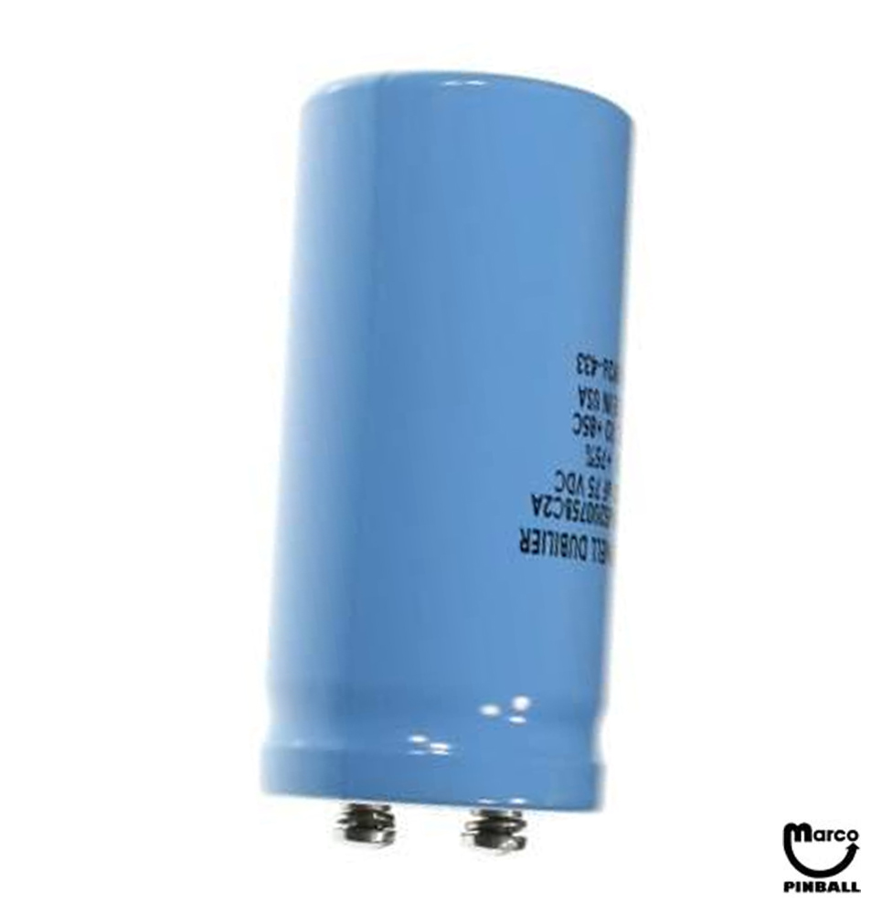 Capacitor 6500 uF 75v radial screw term.