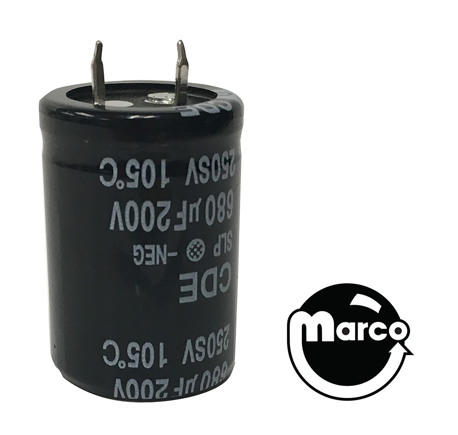 Capacitor 680 uF 200v radial snap