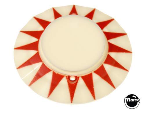 Pop bumper cap sunburst red plain 16531-RW