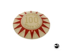 Pop bumper cap "Points 100 W/Lit" R/GL