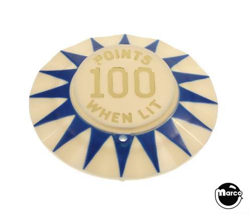 Pop bumper cap 'Points 100 When Lit' B/GL USE A-3713-11