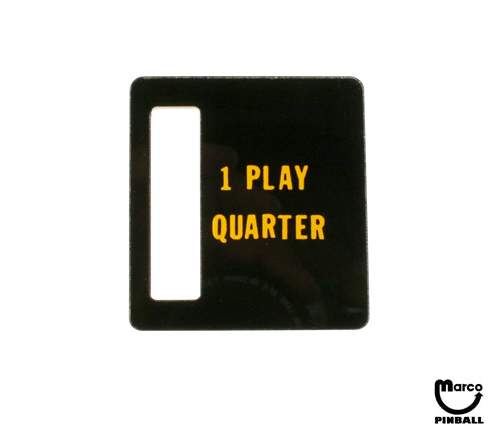 Price plate Bally 1 Play Quarter