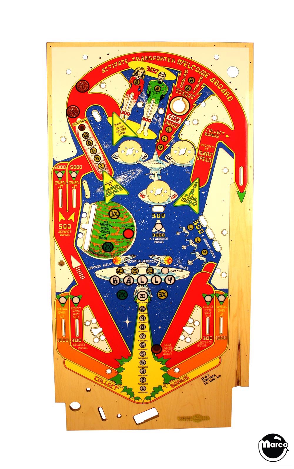 STAR TREK (Bally) Playfield
