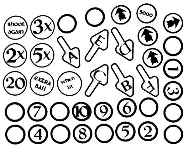 LOST WORLD (Bally) Insert decals