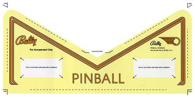 EIGHT BALL DELUXE (Bally) Apron decal