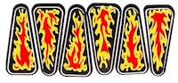 FIRE! (Williams) Decal set flame 6 pc.