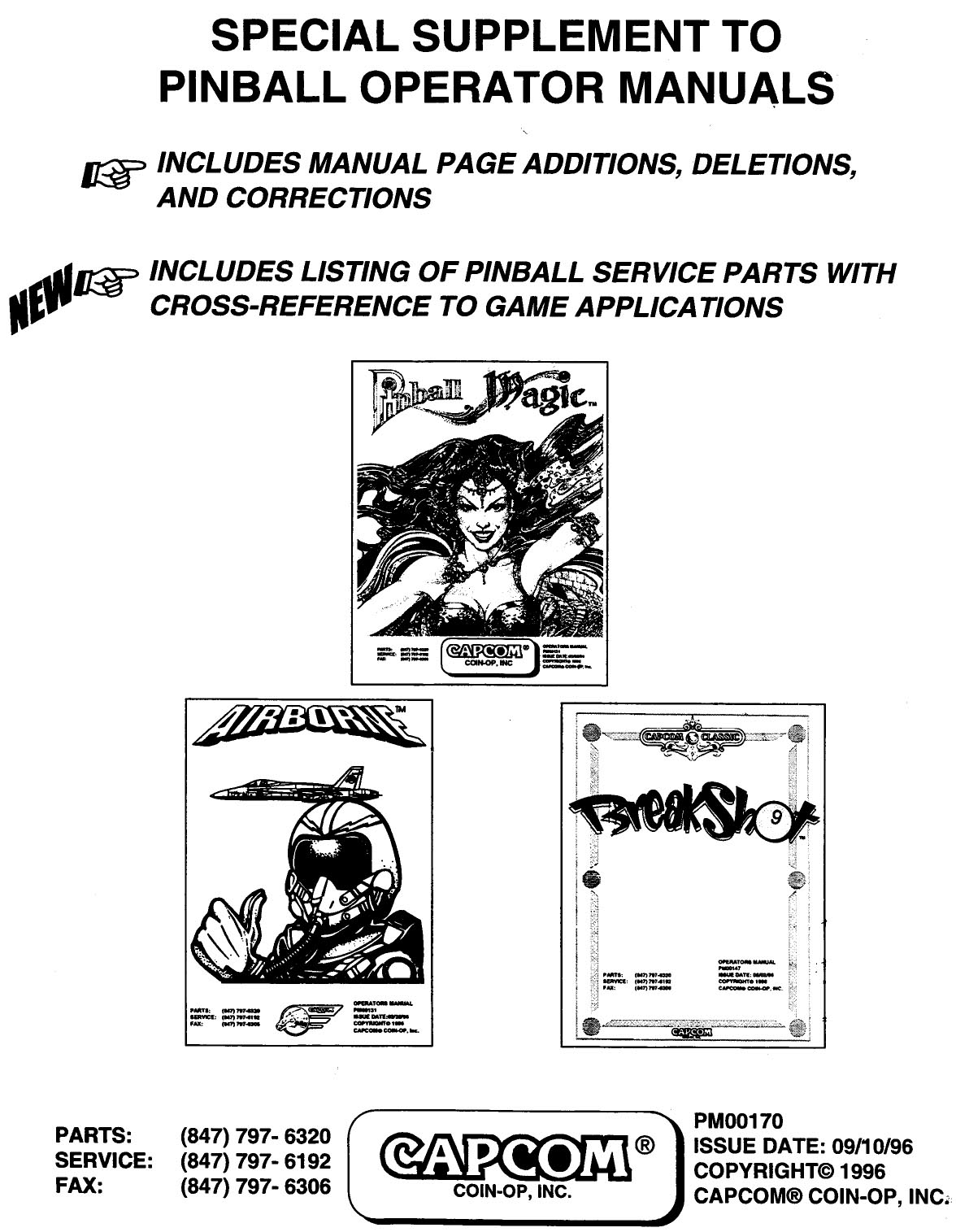 Capcom Pinball Supplements