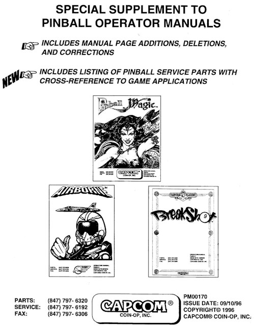 Capcom Pinball Supplements
