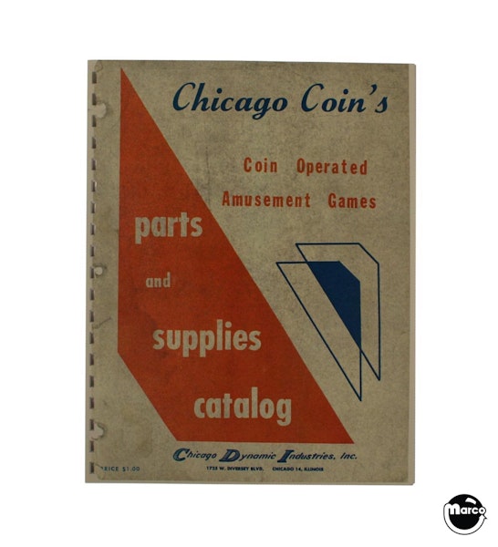 CCM61 CHICAGO COIN'S 1961 Parts Catalog Marco Specialties Pinball Parts