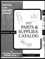 Chicago Coin Machine 1972 Parts Catalog
