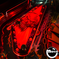 BLACK KNIGHT SOR (Stern) Fluorescent Guard Red (4)