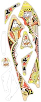 TOP CARD (Gottlieb) Plastic set