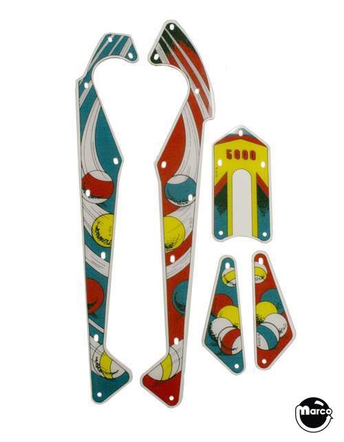 D-18762 - PINBALL POOL (Gottlieb) Plastic set - Marco Specialties