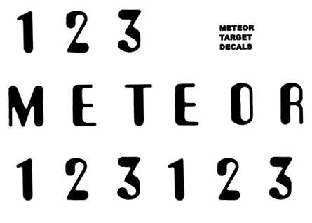 D-548-6A-D - METEOR (Stern) Drop target decals (16) - Marco