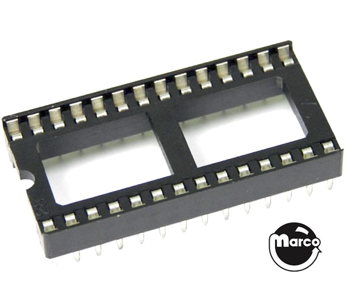 20-Pack 28-Pin DIP IC Socket – Wide Type – Dual Wipe – Solder Type – 28 PIN